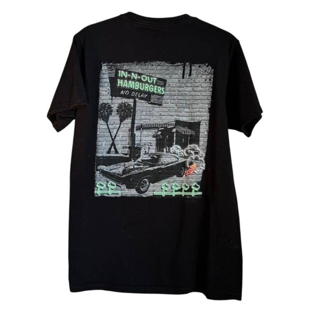 In-N-Out Burger Black Texas Graphic Logo Short Sleeve T-Shirt Small